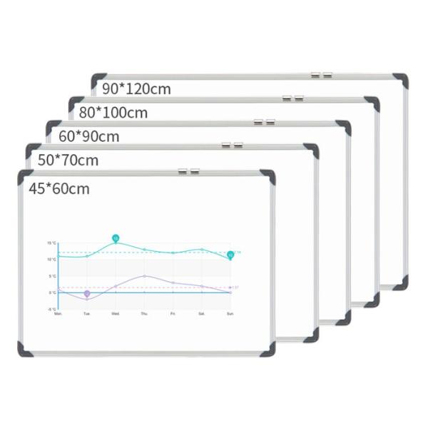 Silver Hanging Magnetic Whiteboard With Hooks Eco - Friendly Design