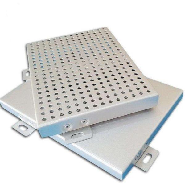 Powder Coated Exterior Wall Cladding Perforated Aluminum Veneer Customized Size