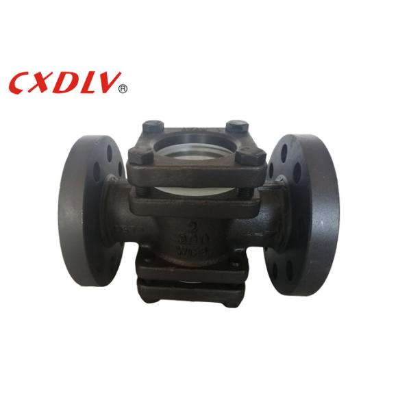 PTFE Glasket RF Flanged Ends Straight Sight Glass High Pressure WCB Pyrex Glass