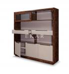 Wood Veneer Leather Designer Preferred Book Shelf Bookcase W001S26B
