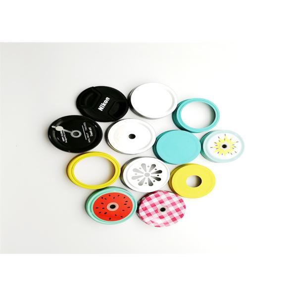 Various Style Plastic Bottle Lids Mason Jar Metal Lids Non Spill Smooth Surface
