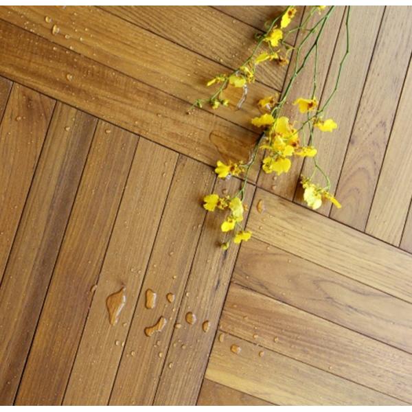 Strong water resistant solid burma teak wood flooring