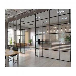 Cheap Stainless Steel Aluminium Glass Partition Wall Foldable Movable Office Dividers for sale