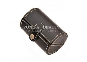 China Pro Handy Makeup Brush Case Container Cosmetic Cylinder Tube PU Leather on sale