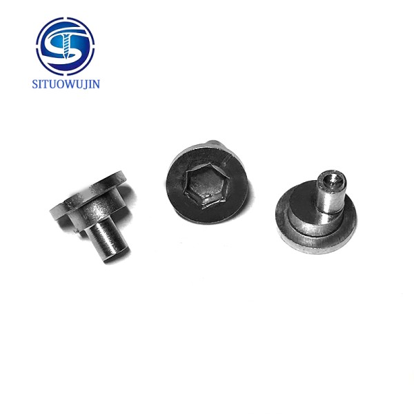 SS304 316 Hexagonal Eccentric Rivets Reverse Riveting High End Furniture Hardware