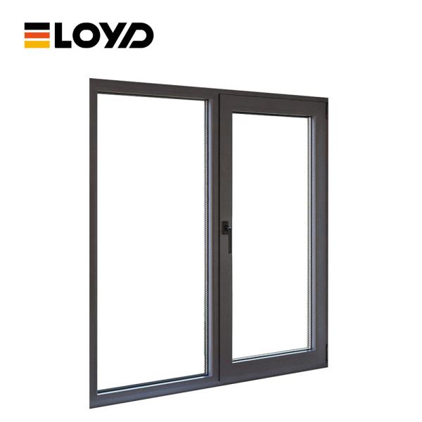 Thermal Break Glass Single Pane Aluminum Windows Brown Black For Casement