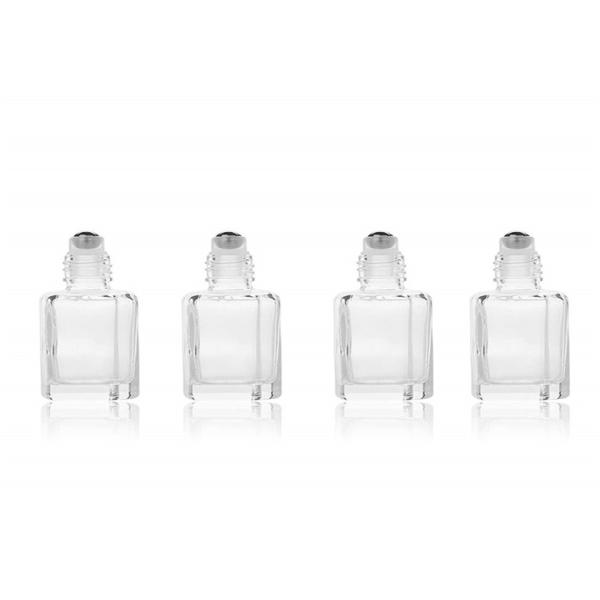 6ml Refillable Empty Rollerball Containers , Lip Gloss Clear Oil Roller Ball
