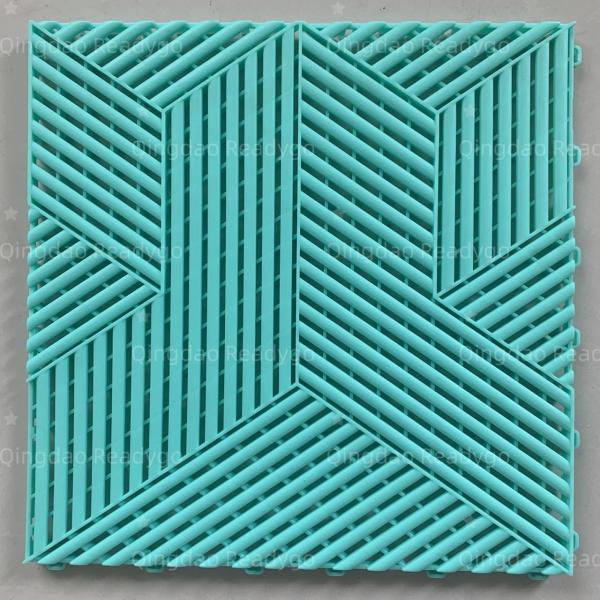 25PCS Grooved Plastic Garage Floor Tile Interlocking Vinyl Floor Tiles Garage