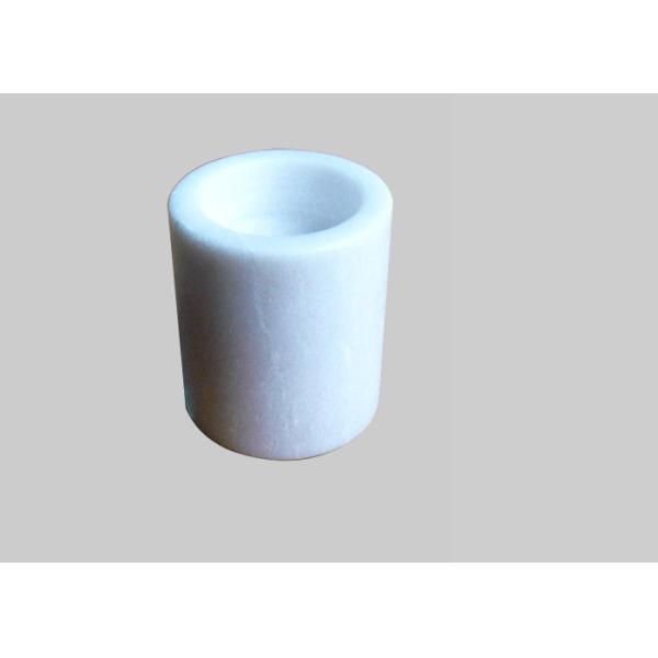 White Marble Stone Tealight Candle Holders Round Shape For Home Decoration