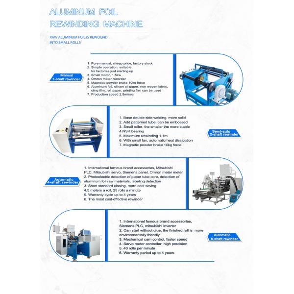Wood Packaging Material Semi-automatic Aluminum Foil Rewinding Machine with Long and 380V