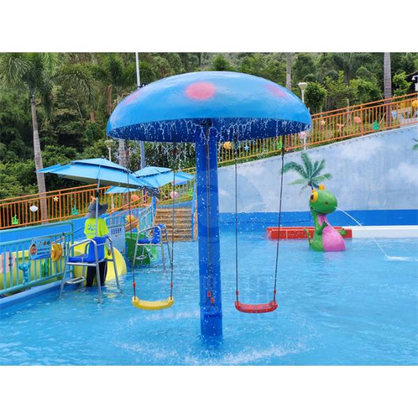 Aqua Park Equipment Kids Pool Games Fiberglass Water Mushroom Swing Set