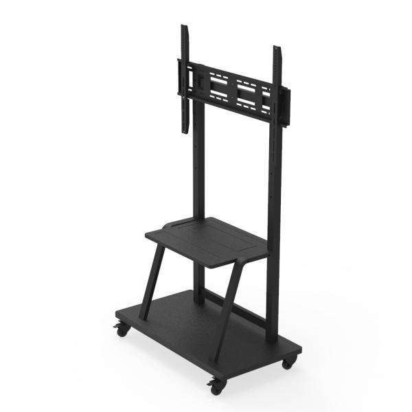 360 Degree Rotating Smart Board Floor Stand , Floor TV Stand With Mount 65 Inch