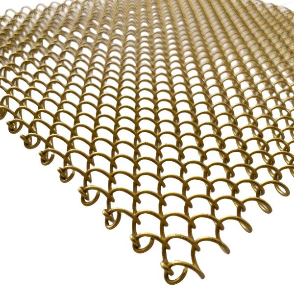 Customized Decorative Wire Mesh Aluminum Coil Curtain Metal Chain Drapery Fabric For Bars Screen