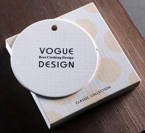 Cheap 800gsm Square Printed Hang Tags With Linen Patterns High End Produced for sale