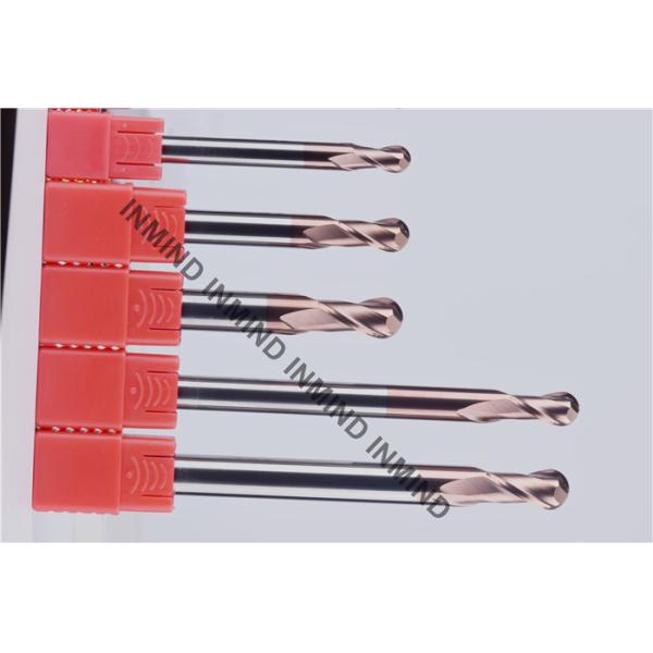 0.5 - 0.6 um Mirco Grain Solid Carbide Ball Nose End Mill , Ball End Mill Cutter