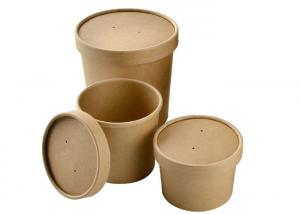 Cheap disposable paper soup cups kraft hot cups paper to go bowls kraft paper plates for sale