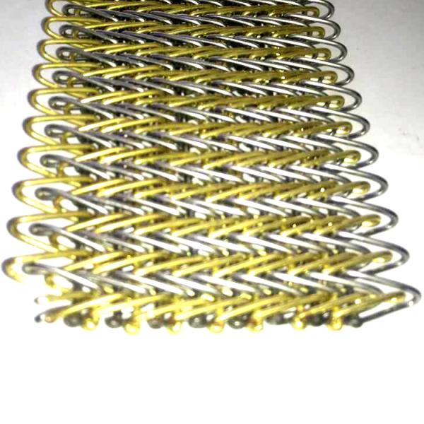 36m Electroplated Spiral Wire Mesh 8.9kgs/m2 With Core Components