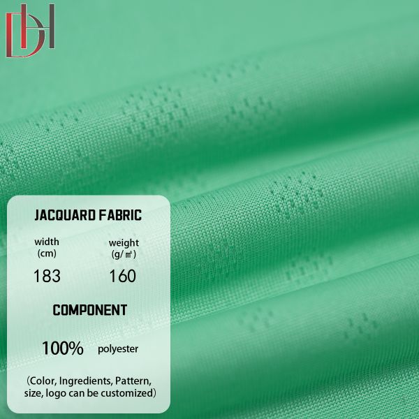 Garment Breathable Knitted Fabric 100% Polyester Textile Jacquard Clothing Fabric