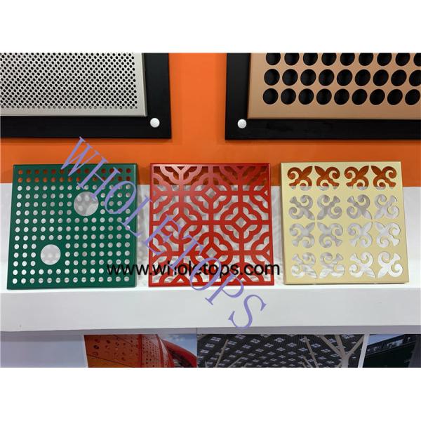 Waterproof Fireproof 7.0MM Perforated Aluminum Panels Facade 600×600mm