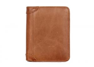 Cheap Practical Reusable Leather Card Case , Leakproof Leather Money Clip Card Holder for sale