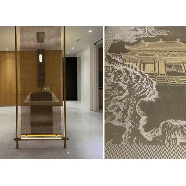 Decorative Metal Mesh Curtain  Stainless Steel 304 For Interior Design