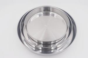 China 3pcs  Bakeware Stainless Steel Cake Plate Nonstick Pizza Pan on sale