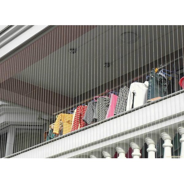 Protect Children Invisible Balcony Grille Featuring Grey AG4 End Cap