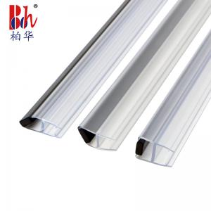 China Good resilience Shower Door Magnetic Strip PVC Waterproof Seals For 8mm Glass on sale