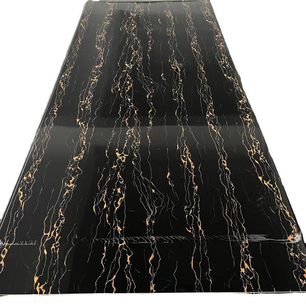 Modern Style Grey Tile Effect Bathroom PVC Wall Panels for Interior Wet Wall Cladding