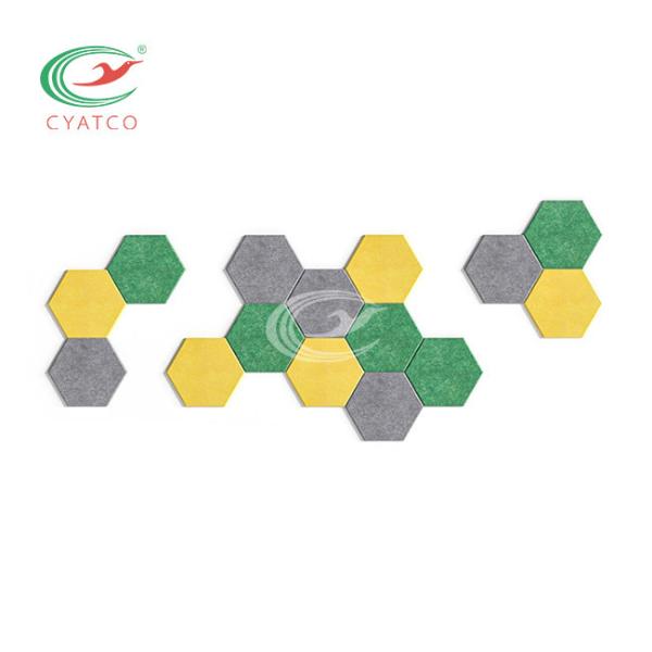 Hexagon Sound Deadening Tiles , Lightweight Acoustic Tiles For Soundproofing Walls