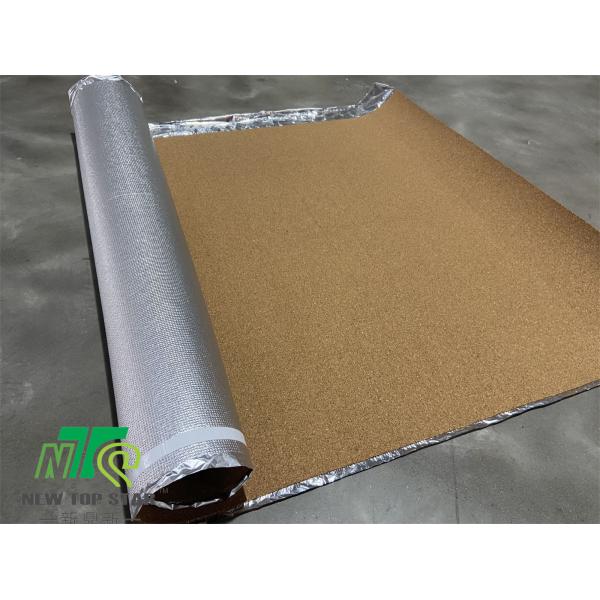 220kg/cbm Cork Acoustic Floor Underlayment 2mm Aluminium Foil Underlay For Flooring Heating
