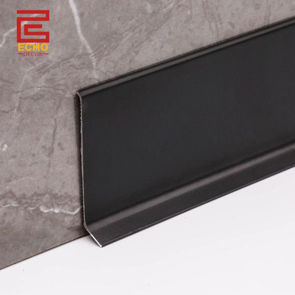 Modern Tall Aluminum Skirting Board Profiles Black Metal Wall Profiles On House