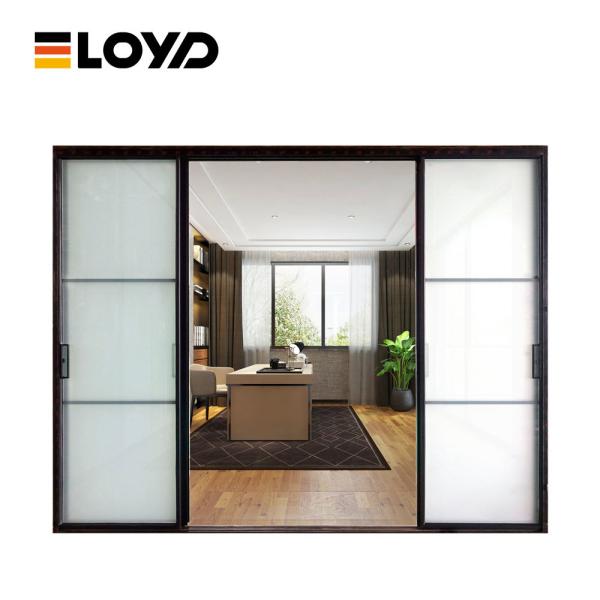 Minimalist Waterproof Glass Sliding Door Burglar Proof Unbreakable ODM
