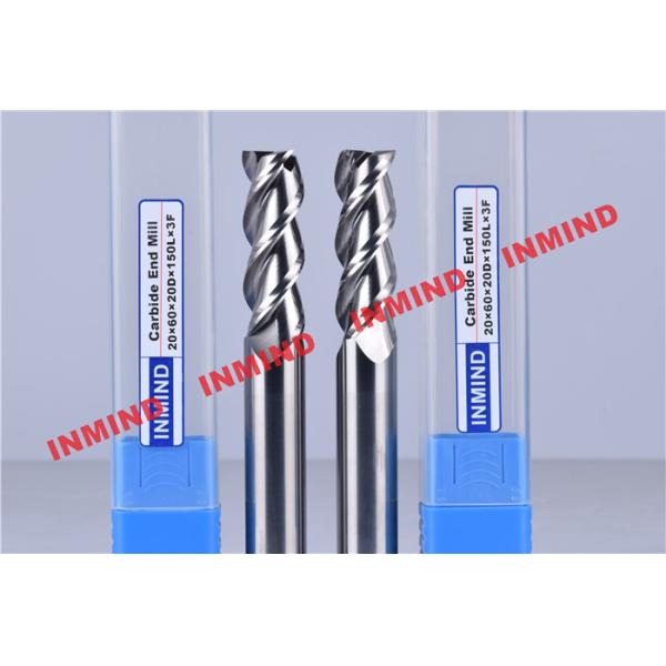 HRC55 HRC60 HRC65 Tialn Coated End Mills For Aluminum / Steel