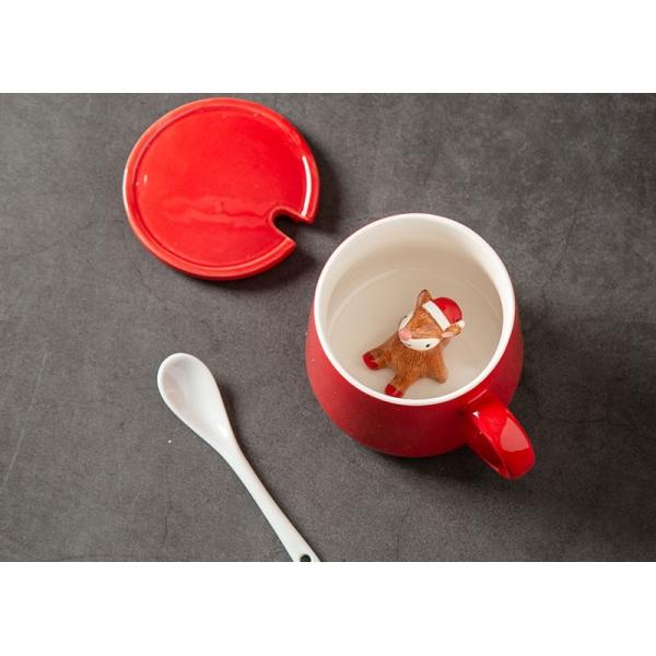 Cartoon 350CC 3 Dimensional Glazed Pottery Mugs