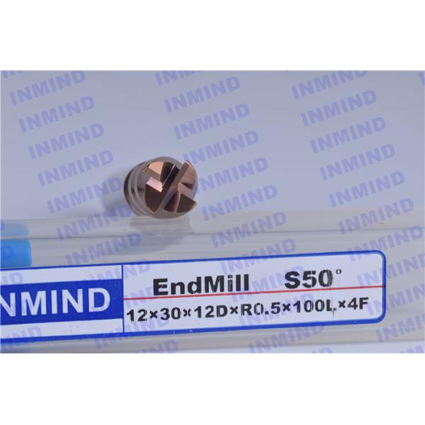 35 ° 45° Helix Angle Corner Rounding Endmill , 10 Mm Diameter Round Corner Cutter