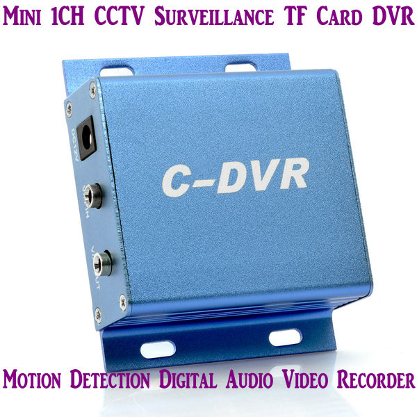 Mini C-DVR 1CH CCTV Surveillance TF Card DVR Digital Audio Video Recorder Motion