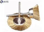 T Shape Crimped Wire Wheel Brush Polishing Tool Brass End Metal Polishing