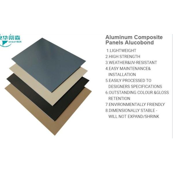 Quick Simple Installation High Gloss Aluminum Composite Panel With Class A2 Fire Resistance