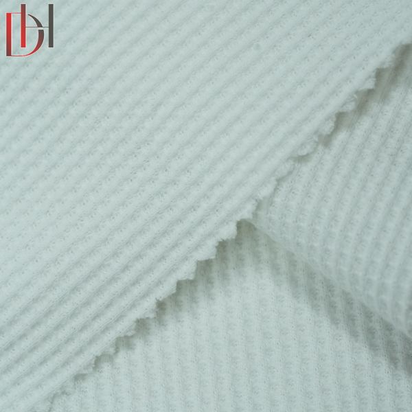 65% Polyester 35% Cotton Fabric Eco Friendly Breathable Stain Repellent Waffle Fabric