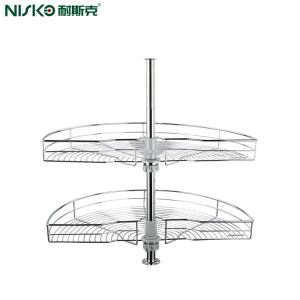 180 Degrees Swivel Basket Kitchen Rotating Magic Corner Storage Rack