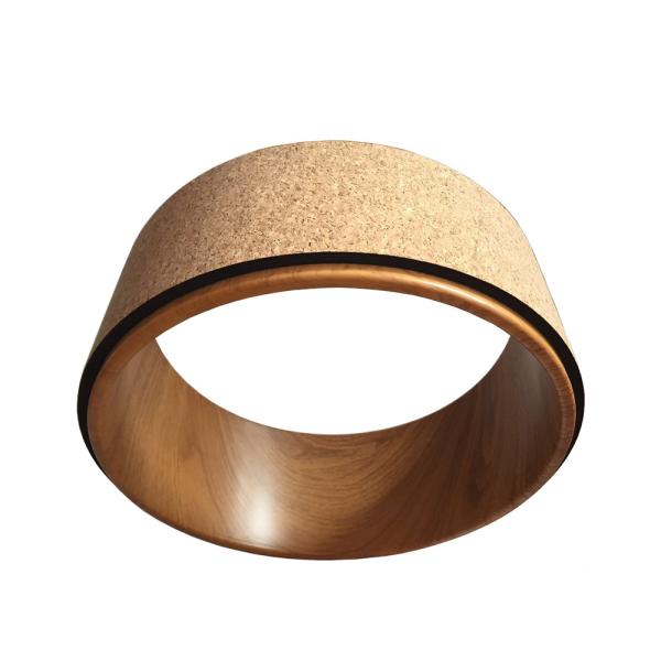 OEM Wooden Cork Yoga Wheel For Beginners 32x32x13CM CE Certificated