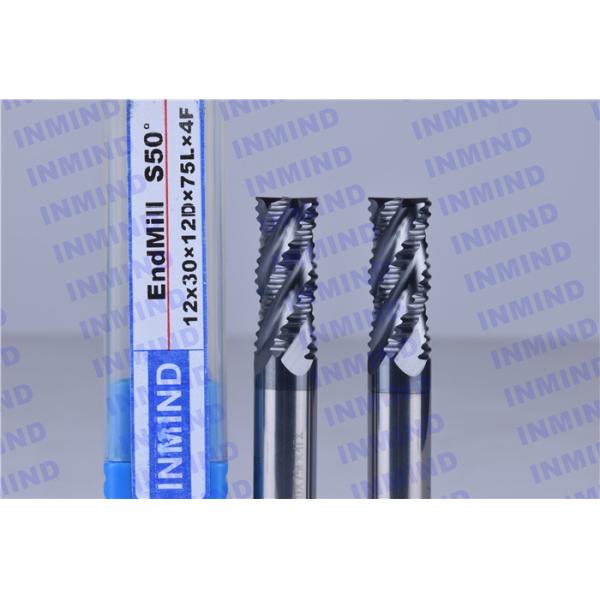 AlTiN Coating Carbide Roughing End Mills 4 Flute 25 mm Cuttting Length