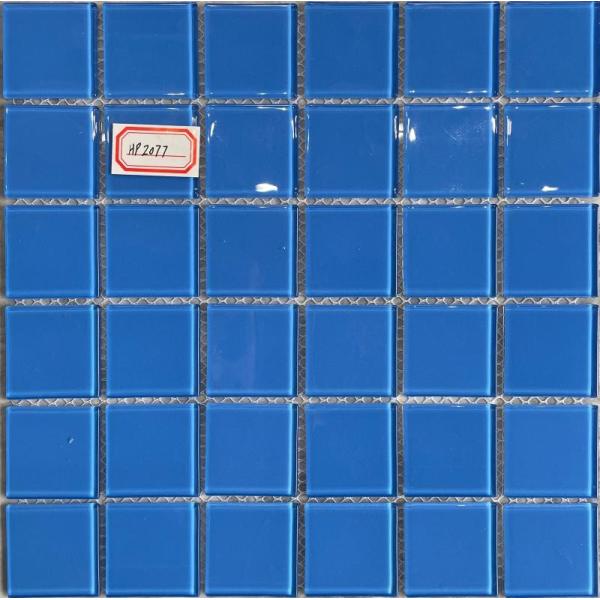 48x48mm Blue Glass Mosaic Tiles for Swimming Pools 300x300mm