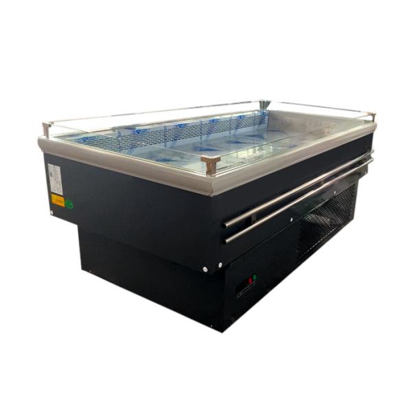 Horizontal Supermarket Island Freezer Display Fruit Vegetable Beverage Deli Food showcase