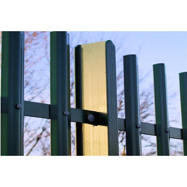 D And W Shape Galvanized Steel Black Powder Pale Steel Palisade Security Fencing For Security Needs