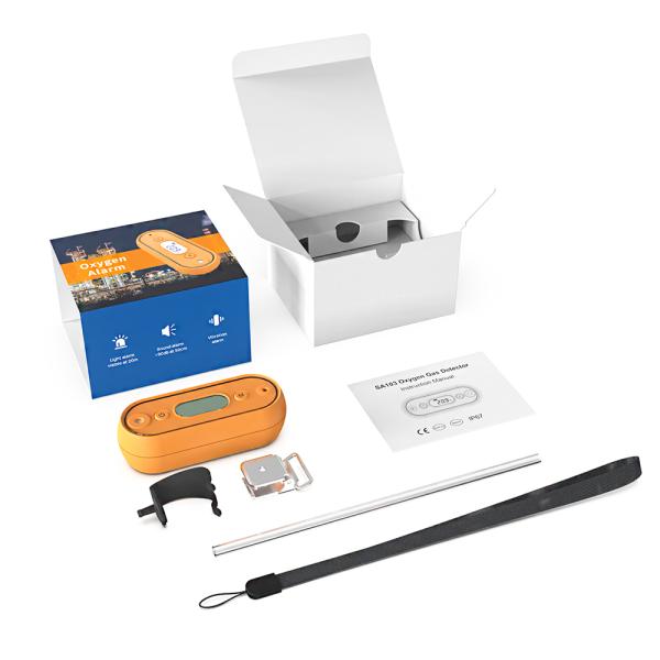 High Precision Portable Oxygen Gas Detector | 9V Battery, LCD Display & Data Logger with Sound-Light Alarm for Outdoor Activities