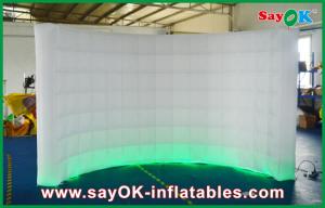 Cheap Small Photo Booth 3m Lx2m H White LED Inflatable Wall 210D Oxford Cloth With Light And Blower for sale
