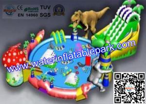 China Funny Animal World Inflatable Water Park , Inflatable Entertainment Park with Pool on sale