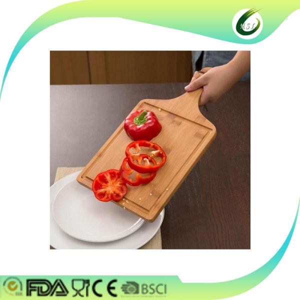 Bamboo pizza paddle with long handle